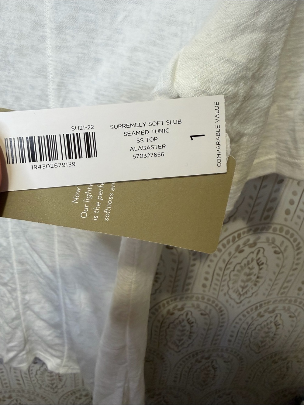Chico’s Weekends “Supremely Soft Seamed Tunic” Pockets! New! Size 1 / Medium - Picture 5 of 10